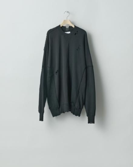 stein | シュタイン OVERSIZED RECONSTRUCTION SWEAT LS(BLACK stein | シュタイン OVERSIZED RECONSTRUCTION SWEAT LS(BLACK