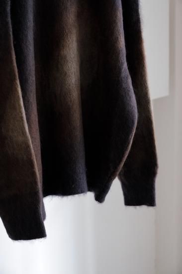 stein | シュタイン GRADATION MOHAIR KNIT LS(CAMEL NAVY stein | シュタイン GRADATION MOHAIR KNIT LS(CAMEL NAVY