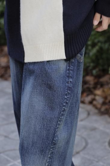 ANCELLM | アンセルム AGING WIDE DENIM PANTS(INDIGO