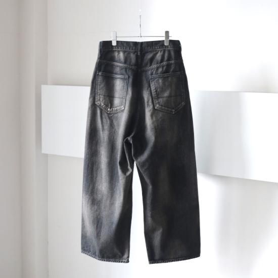 ANCELLM | アンセルム AGING WIDE DENIM PANTS(BLACK ANCELLM | アンセルム AGING WIDE DENIM PANTS(BLACK