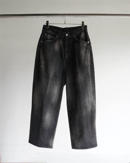 ANCELLM | アンセルム AGING WIDE DENIM PANTS(BLACK) / エイジングワイドデニムパンツ(ブラック) 通販サイト - 京都取扱い店舗 ATTEMPT KYOTO Online Shop/ アテンプト キョウト ANCELLM | アンセルム AGING WIDE DENIM PANTS(BLACK) / エイジングワイドデニムパンツ(ブラック) 通販サイト - 京都取扱い店舗 ATTEMPT KYOTO Online Shop/ アテンプト キョウト