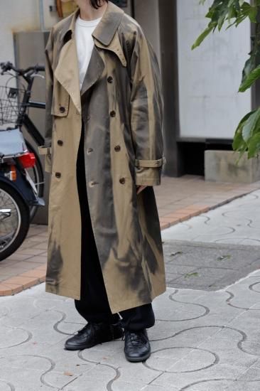 YOKE | SPRAY PRINTED TRENCH COAT(KHAKI) | スプレープリント YOKE | SPRAY PRINTED TRENCH COAT(KHAKI) | スプレープリント