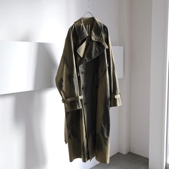 YOKE | SPRAY PRINTED TRENCH COAT(KHAKI) | スプレープリント YOKE | SPRAY PRINTED TRENCH COAT(KHAKI) | スプレープリント
