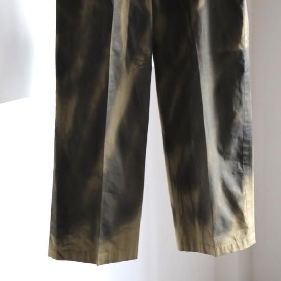 YOKE | SPRAY PRINTED BAKER PANTS(KHAKI) | スプレープリント YOKE | SPRAY PRINTED BAKER PANTS(KHAKI) | スプレープリント