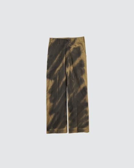 YOKE | SPRAY PRINTED BAKER PANTS(KHAKI) | スプレープリント YOKE | SPRAY PRINTED BAKER PANTS(KHAKI) | スプレープリント