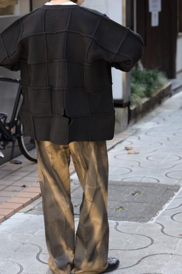 YOKE | PATCHWORK RIB BUTTONED CARDIGAN(BLACK) | パッチワーク YOKE | PATCHWORK RIB BUTTONED CARDIGAN(BLACK) | パッチワーク