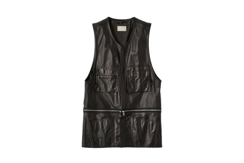 <img class='new_mark_img1' src='https://img.shop-pro.jp/img/new/icons2.gif' style='border:none;display:inline;margin:0px;padding:0px;width:auto;' />YOKE / GOAT LEATHER LONG VEST(BLACK)