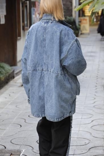 stein | シュタイン CHEMICAL BLEACHED DENIM MODS COAT(INDIGO