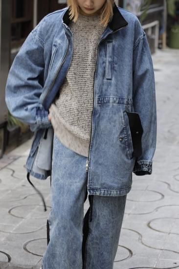 stein | シュタイン CHEMICAL BLEACHED DENIM MODS COAT(INDIGO stein | シュタイン CHEMICAL BLEACHED DENIM MODS COAT(INDIGO