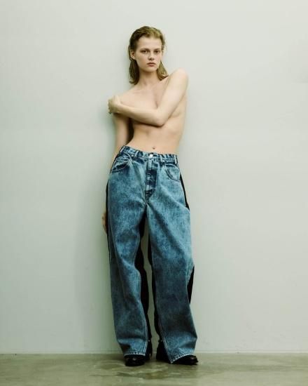 stein | シュタイン NYLON COMBINATION CHEMICAL BLEACHED DENIM 