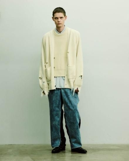 stein | シュタイン NYLON COMBINATION CHEMICAL BLEACHED DENIM 