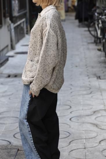 YOKE | MESH KNITTED BUTTONED CARDIGAN(WHITE) | メッシュ YOKE | MESH KNITTED BUTTONED CARDIGAN(WHITE) | メッシュ