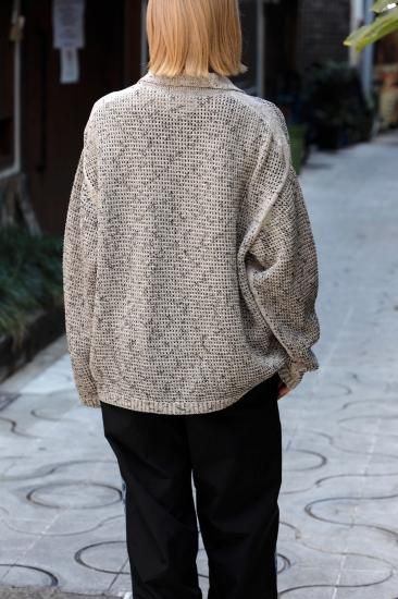 YOKE | MESH KNITTED BUTTONED CARDIGAN(WHITE) | メッシュ YOKE | MESH KNITTED BUTTONED CARDIGAN(WHITE) | メッシュ