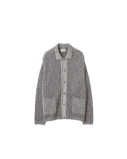 YOKE | MESH KNITTED BUTTONED CARDIGAN(WHITE) | メッシュ YOKE | MESH KNITTED BUTTONED CARDIGAN(WHITE) | メッシュ