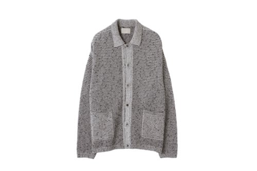 <img class='new_mark_img1' src='https://img.shop-pro.jp/img/new/icons2.gif' style='border:none;display:inline;margin:0px;padding:0px;width:auto;' />YOKE / MESH KNITTED BUTTONED CARDIGAN(WHITE)