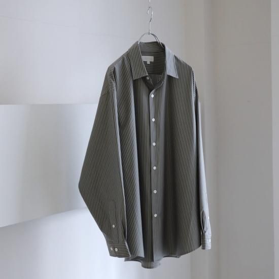 KANEMASA | カネマサ 46G Atmosphere Stripe Shirt(GRAY BEIGE KANEMASA | カネマサ 46G Atmosphere Stripe Shirt(GRAY BEIGE