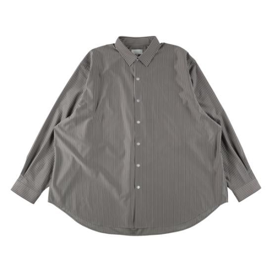 KANEMASA | カネマサ 46G Atmosphere Stripe Shirt(GRAY BEIGE KANEMASA | カネマサ 46G Atmosphere Stripe Shirt(GRAY BEIGE