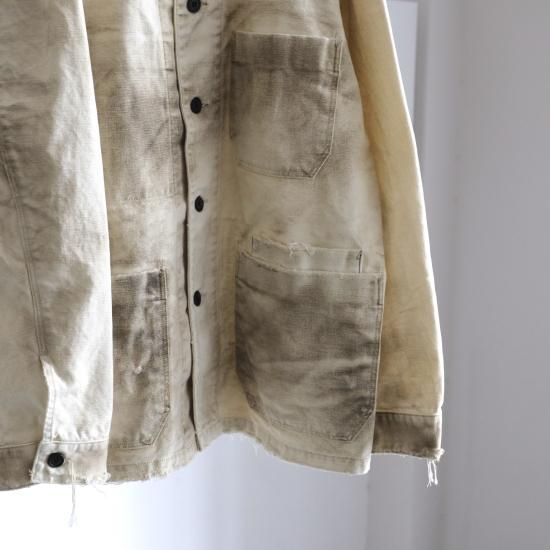 ANCELLM | アンセルム UNEVEN PAINT COVERALL(BEIGE) / アン ANCELLM | アンセルム UNEVEN PAINT COVERALL(BEIGE) / アン
