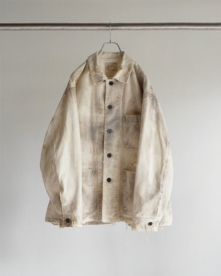 ANCELLM | アンセルム UNEVEN PAINT COVERALL(BEIGE) / アン ANCELLM | アンセルム UNEVEN PAINT COVERALL(BEIGE) / アン