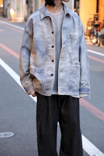 ANCELLM | アンセルム DYED MESH LS T-SHIRT(NAVY) / ダイメッシュ