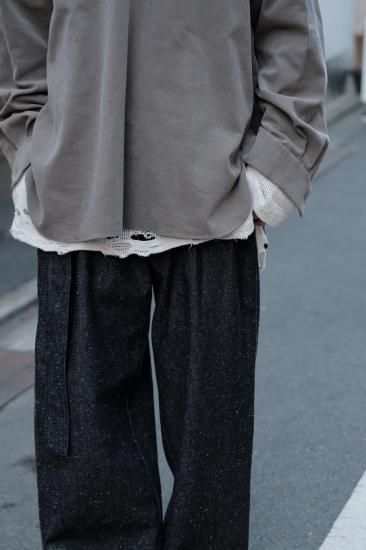 ANCELLM | アンセルム DYED MESH LS T-SHIRT(WHITE) / ダイ ANCELLM | アンセルム DYED MESH LS T-SHIRT(WHITE) / ダイ
