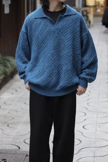 YOKE | SILK MOHAIR PULLOVER SWEATER(PEACOCK) | シルクモヘア YOKE | SILK MOHAIR PULLOVER SWEATER(PEACOCK) | シルクモヘア