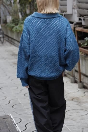 YOKE | SILK MOHAIR PULLOVER SWEATER(PEACOCK) | シルクモヘア YOKE | SILK MOHAIR PULLOVER SWEATER(PEACOCK) | シルクモヘア