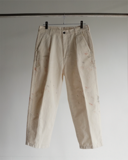 ANCELLM | アンセルム PAINT CHINO TROUSERS(BEIGE) / ペイントチノ 