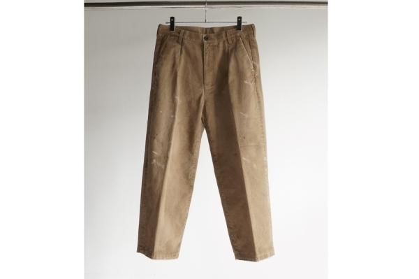 ANCELLM | アンセルム PAINT CHINO TROUSERS(BROWN) / ペイント ANCELLM | アンセルム PAINT CHINO TROUSERS(BROWN) / ペイント