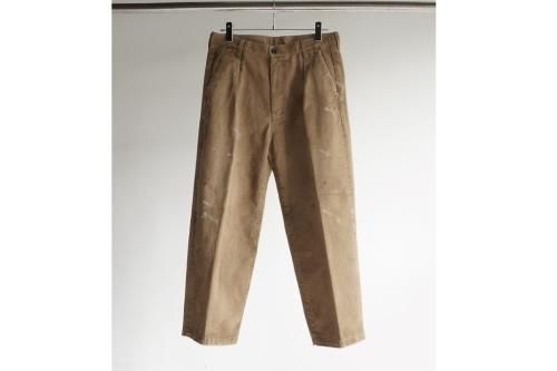 <img class='new_mark_img1' src='https://img.shop-pro.jp/img/new/icons2.gif' style='border:none;display:inline;margin:0px;padding:0px;width:auto;' />ANCELLM / PAINT CHINO TROUSERS(BROWN)