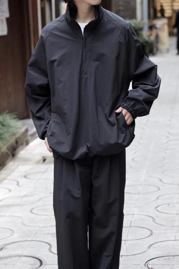 stein | シュタイン WINDPROOF NYLON HALF ZIP PULLOVER(BLACK stein | シュタイン WINDPROOF NYLON HALF ZIP PULLOVER(BLACK