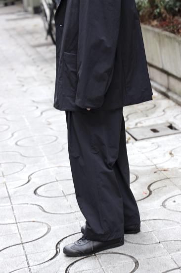 stein | シュタイン WINDPROOF NYLON WIDE EASY TROUSERS(BLACK stein | シュタイン WINDPROOF NYLON WIDE EASY TROUSERS(BLACK