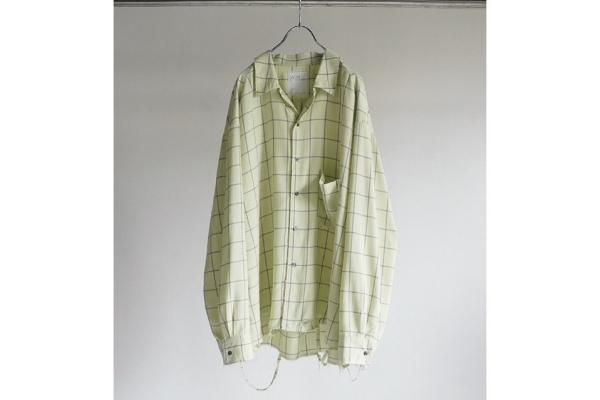 ANCELLM | アンセルム RAYON CHECK CRASH LS SHIRT(MINT ANCELLM | アンセルム RAYON CHECK CRASH LS SHIRT(MINT