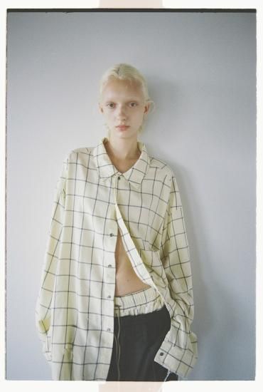 ANCELLM | アンセルム RAYON CHECK CRASH LS SHIRT(MINT ANCELLM | アンセルム RAYON CHECK CRASH LS SHIRT(MINT