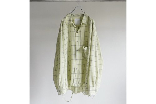 <img class='new_mark_img1' src='https://img.shop-pro.jp/img/new/icons2.gif' style='border:none;display:inline;margin:0px;padding:0px;width:auto;' />ANCELLM / RAYON CHECK CRASH LS SHIRT(MINT)