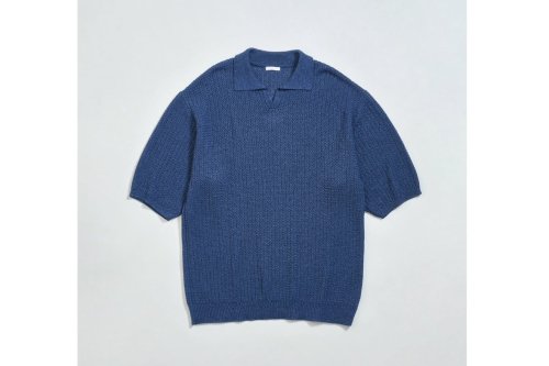 <img class='new_mark_img1' src='https://img.shop-pro.jp/img/new/icons47.gif' style='border:none;display:inline;margin:0px;padding:0px;width:auto;' />Blanc YM / Skipper knit Shirt(BLUE)