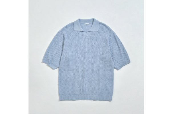 Blanc YM / Skipper knit Shirt(SAX BLUE)通販サイト - 京都取扱い店舗 ATTEMPT KYOTO Online  Shop/ アテンプト キョウト