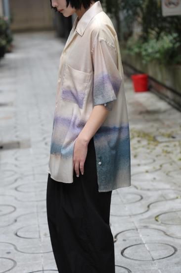 新品YOKE 25ss ランドスケーププリント オープンカラーシャツ YOKE | LANDSCAPE PRINTED OPEN COLLAR SHIRT(IVORY