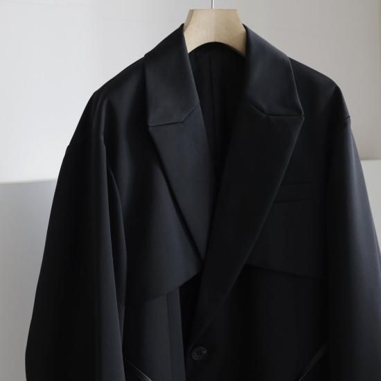 ssstein | シュタイン OVERSIZED LAPELED COMBINATION JACKET