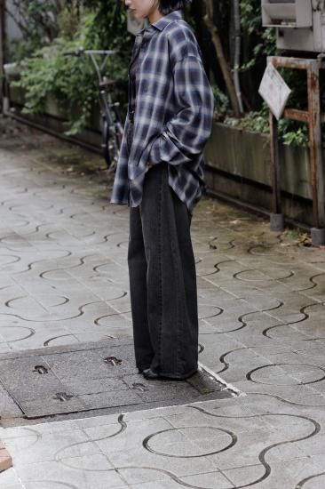 ssstein | シュタイン DEFORMATION WIDE DENIM JEANS(BLACK ssstein | シュタイン DEFORMATION WIDE DENIM JEANS(BLACK