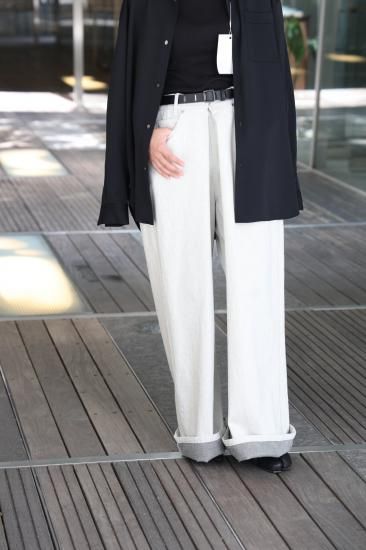 Nomat | Front Tucked Pants(WHITE) | フロントタックパンツ Nomat | Front Tucked Pants(WHITE) | フロントタックパンツ