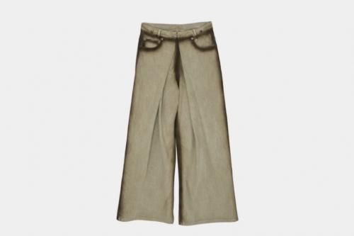 <img class='new_mark_img1' src='https://img.shop-pro.jp/img/new/icons2.gif' style='border:none;display:inline;margin:0px;padding:0px;width:auto;' />Nomat / Front Tucked Pants - Edge Spray Painting(KHAKI)