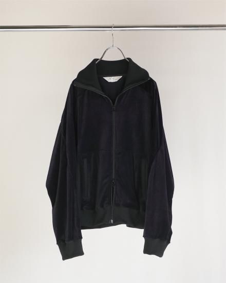 アンセルム 24aw ベロア スイッチング ジャケット トラック ジャケット ２ ANCELLM | アンセルム VELOUR SWITCHING JACKET(NAVY) / ベロア
