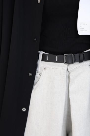YOKE | LEATHER NARROW BELT(BLACK / BLACK) | レザーナロー YOKE | LEATHER NARROW BELT(BLACK / BLACK) | レザーナロー