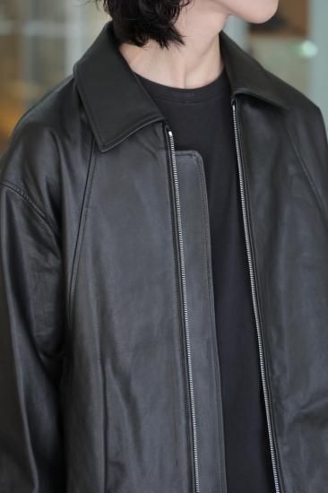 ssstein | シュタイン LEATHER ZIP SHORT JACKET(BLACK ssstein | シュタイン LEATHER ZIP SHORT JACKET(BLACK