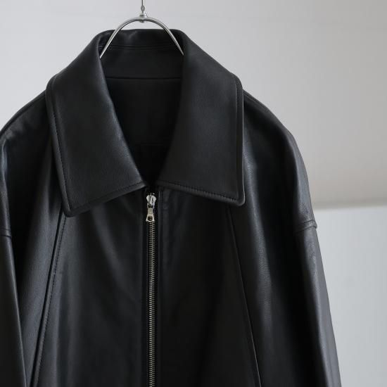 レザー ショートジャケット M〜2XL フルジップ セール】ショート丈オーバーサイズフェイクレザージャケット