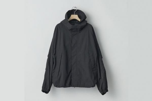 ssstein | シュタイン NYLON TWILL HOODED ZIP UP JACKET(BLACK ssstein | シュタイン NYLON TWILL HOODED ZIP UP JACKET(BLACK