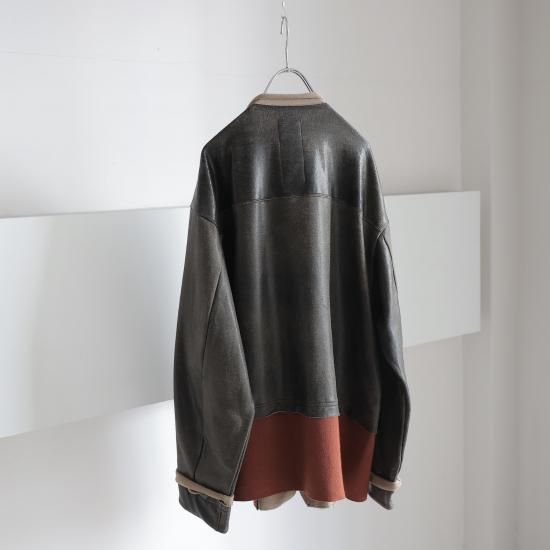 ANTHEM A / BROKEN CRACK PRINT ZIP SWEAT(BROWN) | ブロークン