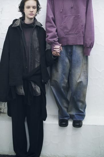 ANCELLM | アンセルム AGING WIDE DENIM 5P PANTS(INDIGO ANCELLM | アンセルム AGING WIDE DENIM 5P PANTS(INDIGO