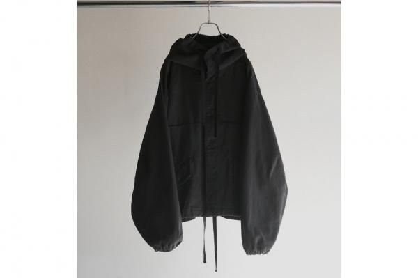 ANCELLM | アンセルム DRILL HOODIE JACKET(BLACK) / ドリル ANCELLM | アンセルム DRILL HOODIE JACKET(BLACK) / ドリル